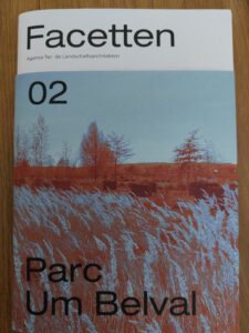 Titel der Broschüre Facetten Ausgabe 2 zum Parc Um Belval von Agence Ter